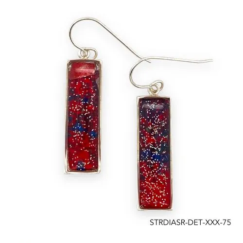 Detroit Graffiti Earrings Diana Earrings Silver