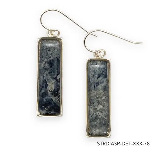 Detroit Graffiti Earrings Diana Earrings Silver