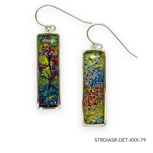 Detroit Graffiti Earrings Diana Earrings Silver