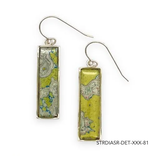 Detroit Graffiti Earrings Diana Earrings Silver