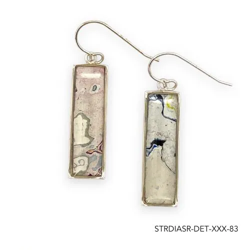 Detroit Graffiti Earrings Diana Earrings Silver