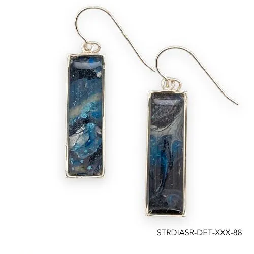 Detroit Graffiti Earrings Diana Earrings Silver