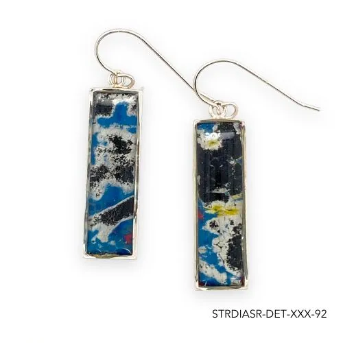 Detroit Graffiti Earrings Diana Earrings Silver