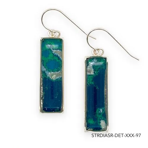 Detroit Graffiti Earrings Diana Earrings Silver