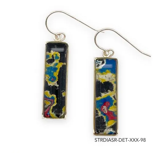 Detroit Graffiti Earrings Diana Earrings Silver