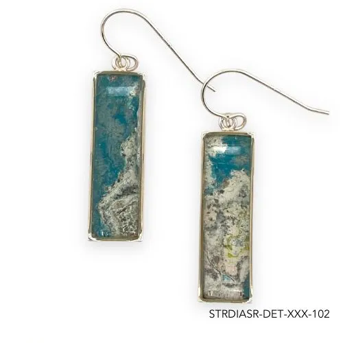 Detroit Graffiti Earrings Diana Earrings Silver