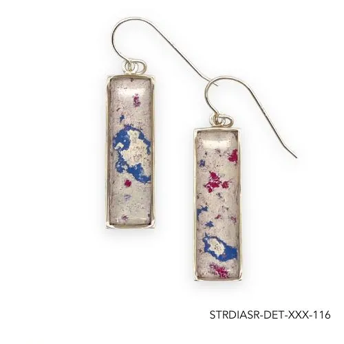 Detroit Graffiti Earrings Diana Earrings Silver