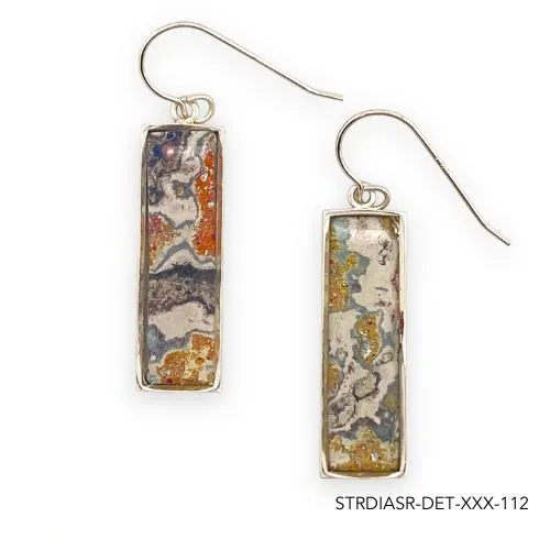 Detroit Graffiti Earrings Diana Earrings Silver