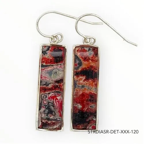 Detroit Graffiti Earrings Diana Earrings Silver