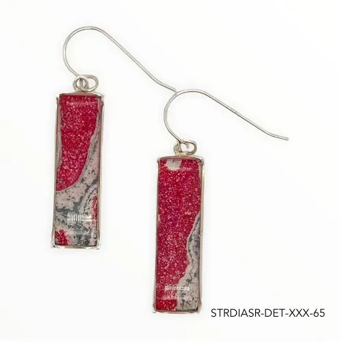 Detroit Graffiti Earrings Diana Earrings Silver