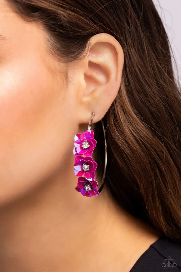 Earrings A Finishing Touch Paparazzi Ethereal Embellishment Pink Earring