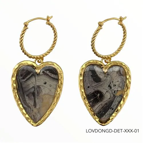 Earrings Detroit Graffiti Donna Earrings Gold