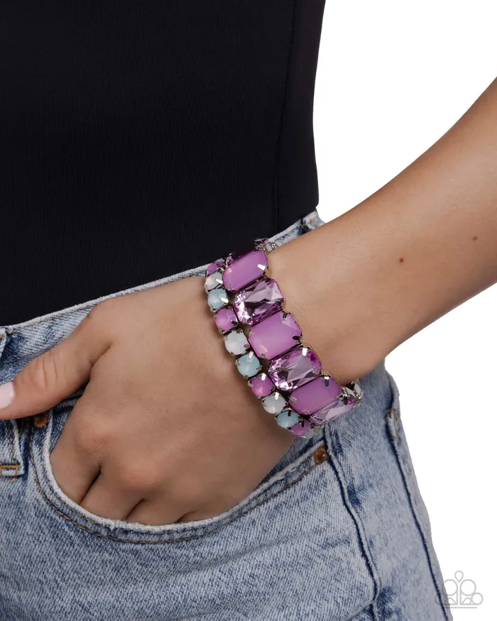Paparazzi Accessories Bracelets Paparazzi Mismatched Mood Purple Bracelet