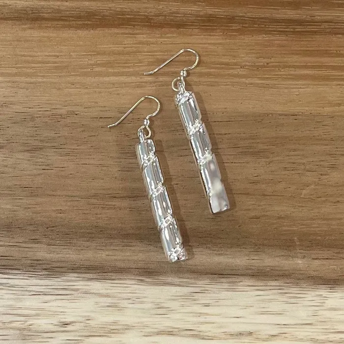 Simon Sebbag Designs Earrings Simon Sebbag Designs Grooved Stick Wire Earrings