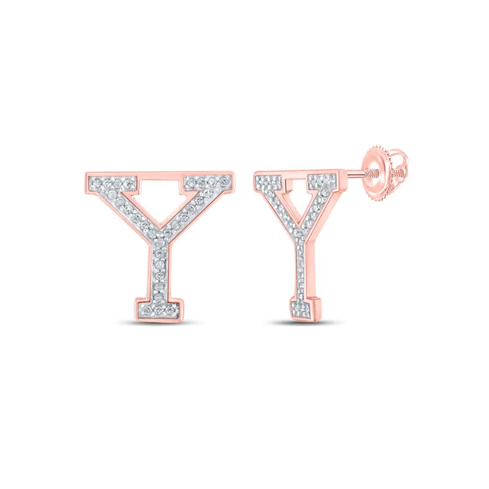 18CtwDia P1P2 Initial Y Gift Earring 112 grams GND Earrings