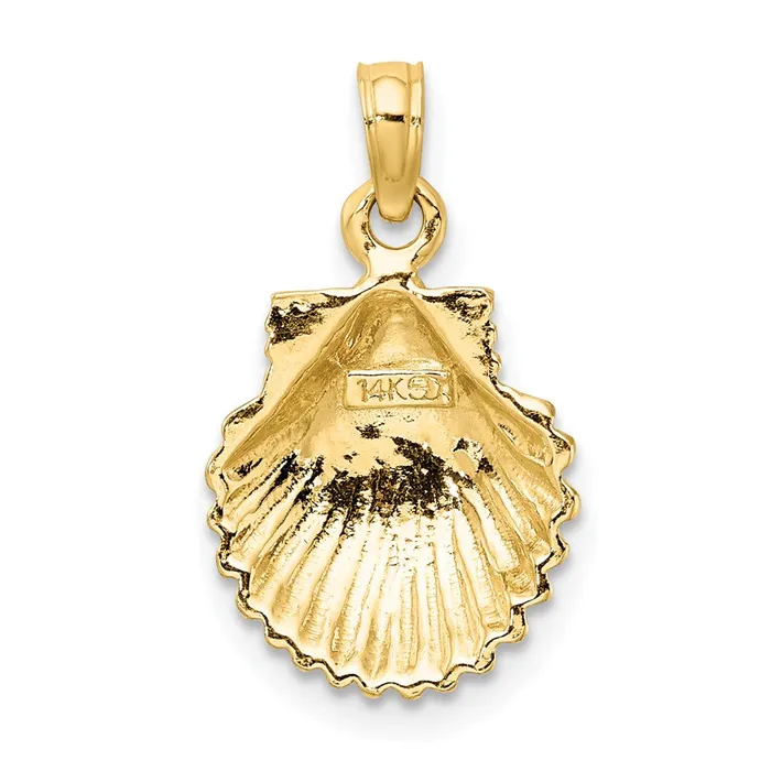10k Yellow Gold 1235 mm Polished Scallop Shell Charm 116 grams Qgold Charm Necklaces 10k Yellow Gold 1235 mm Polished Scallop Shell Charm 116 grams Qgold Charm Necklaces