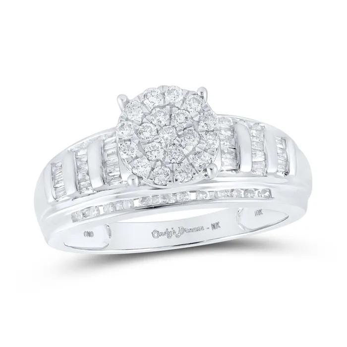 10Kt White Gold 12CtwDia Nk Fashion Ring S8 385 grams GND Rings