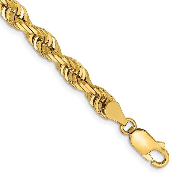 14k 50mm DC Quadruple Rope Chain Bracelet 1335 grams Qgold Bracelets