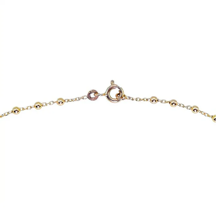 14k Gold Rosary Necklace 18inch ITALY Necklaces