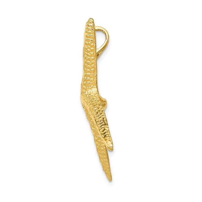 14k Yellow Gold 33 mm Textured Diamondcut Starfish Slide 388 grams Qgold Rings 14k Yellow Gold 33 mm Textured Diamondcut Starfish Slide 388 grams Qgold Rings