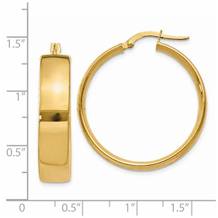 14k Yellow Gold 675 mm Hoop Earrings 434 grams Qgold Earrings