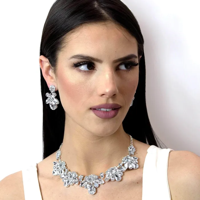 4019 Necklaces 16695 Royal Statement Rhinestone Collar Necklace