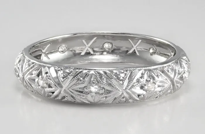 Antique Jewelry Mall Rings Art Deco Burnside Antique Heirloom Rose Cut Diamond Wedding Ring in Platinum Size 75 Antique Jewelry Mall Rings Art Deco Burnside Antique Heirloom Rose Cut Diamond Wedding Ring in Platinum Size 75