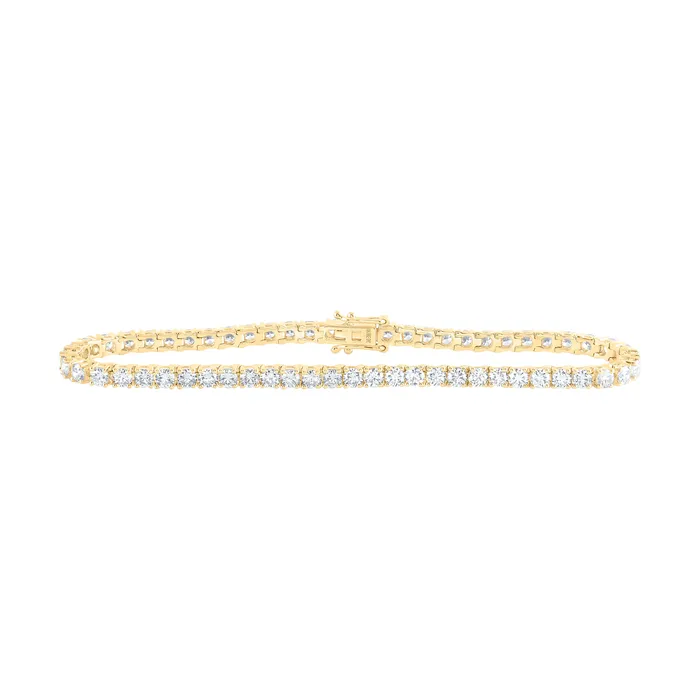 Bracelets 14Kt Gold 5CtwDia Nke Tennis Bracelet 7 Inch GND