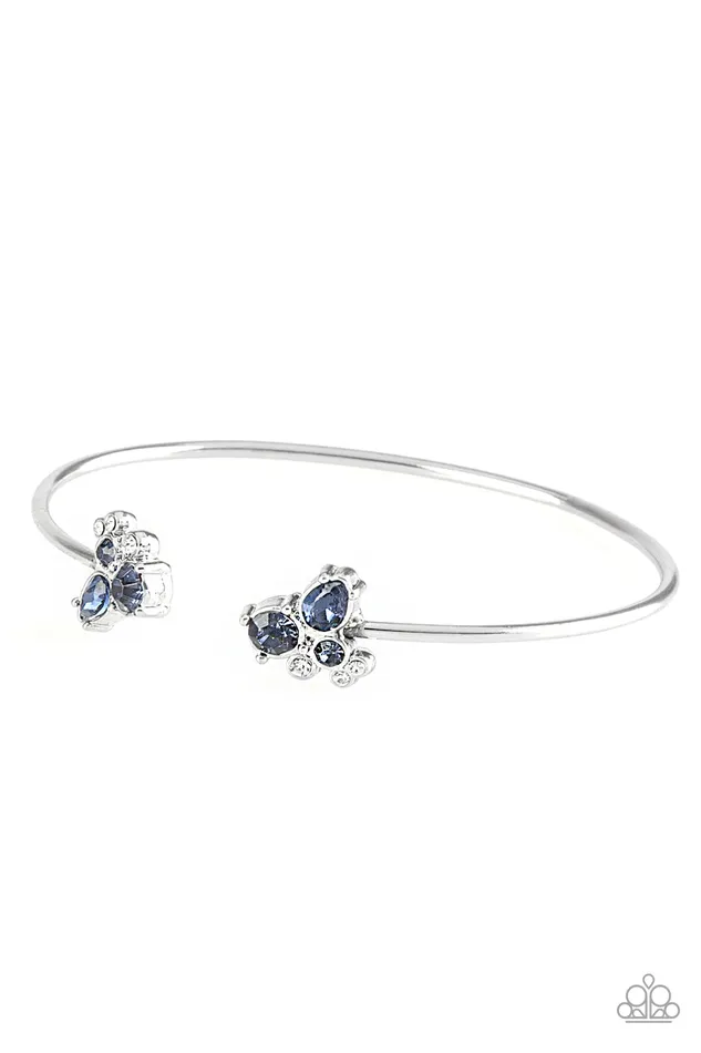 Bracelets Paparazzi Accessories Going For Glitter Blue Rhinestone Silver Cuff Bracelet Paparazzi