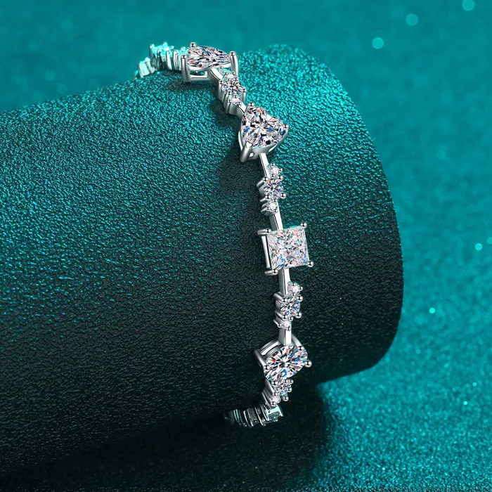 Bracelets Trendsi 62 Carat Moissanite 925 Sterling Silver Bracelet