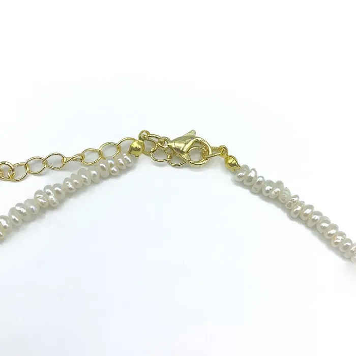 BRAZIL Necklaces GoldPlated Miraculous Medal Necklace w Freshwater Pearls 18inch
