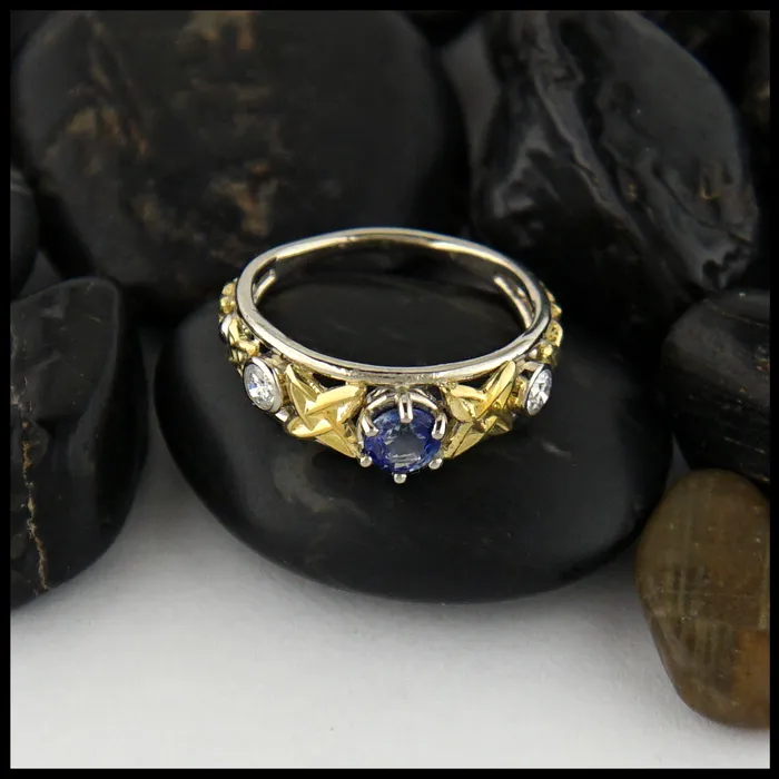 Ceylon Sapphire Celtic Ring Walker Metalsmiths Rings