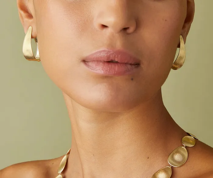 Earrings Marco Bicego Marco Bicego Lunaria Yellow Gold Hoop Earrings