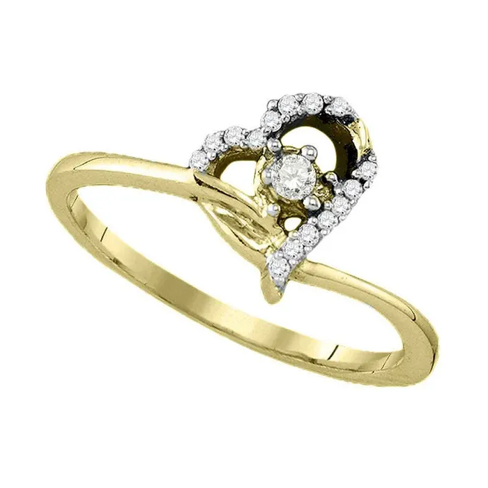 GND 10Kt Yellow Gold 110CtDia Gift Heart Ring 158 grams Rings