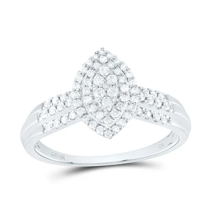 GND Rings 13CtwNat Dia Cn Marquise Double Halo Bridal Ring 288 grams
