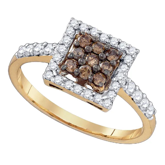 GND Rings 10Kt White Gold 12CtDia Fashion Brown Ring 257 grams