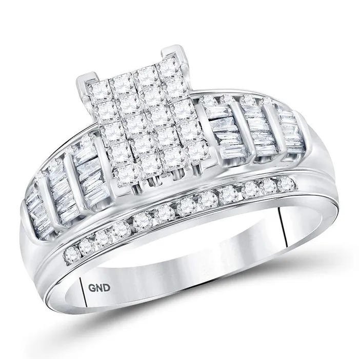 GND Rings 10Kt White Gold 1 CtDia Cindy Ring S5 529 grams