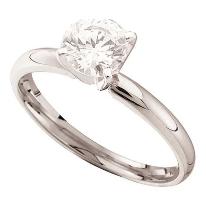 GND Rings 14Kt White Gold 12CtSup Round Diam Solitaire Ring 242 grams GND Rings 14Kt White Gold 12CtSup Round Diam Solitaire Ring 242 grams