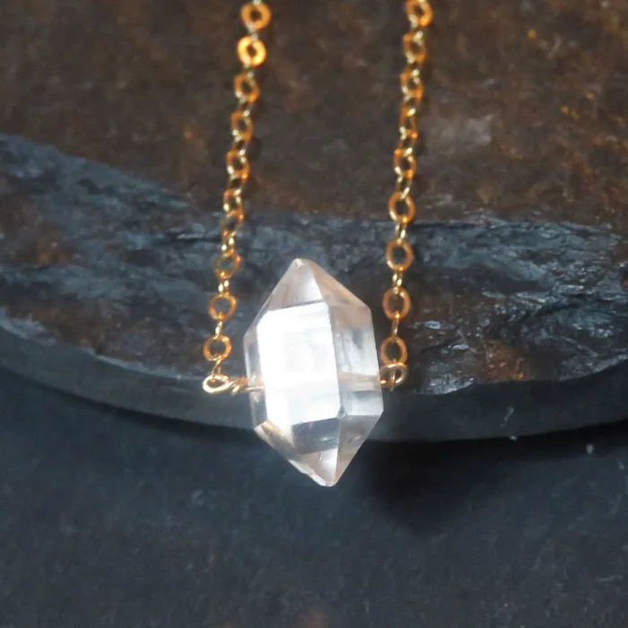JSL Necklaces Herkimer Diamond Bar Necklace