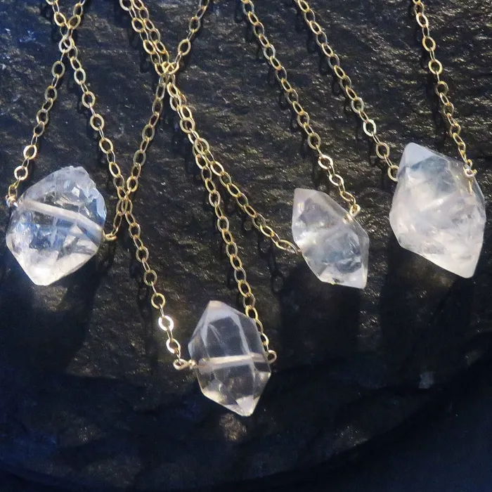 JSL Necklaces Herkimer Diamond Bar Necklace