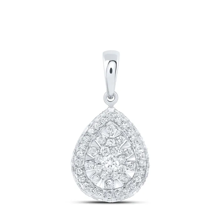 Necklaces GND 14Kt Gold 12CtwDia Ana M Fashion Pear Pendant