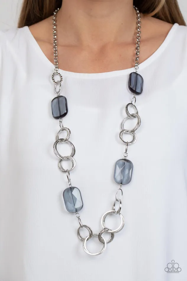 Necklaces Paparazzi Accessories Stained Glass Glamour Silver Bead Necklace Paparazzi