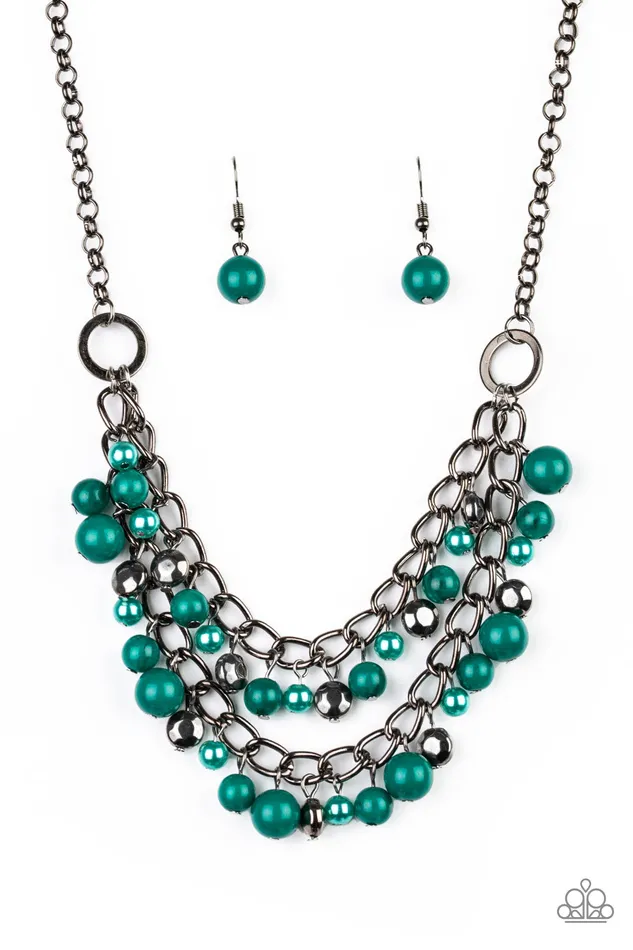 Necklaces Paparazzi Accessories Watch Me Now Paparazzi Green Bead Gunmetal Necklace Necklaces Paparazzi Accessories Watch Me Now Paparazzi Green Bead Gunmetal Necklace