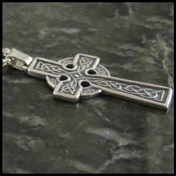 Necklaces Sterling Silver St Patricks Celtic Cross Pendant Walker Metalsmiths