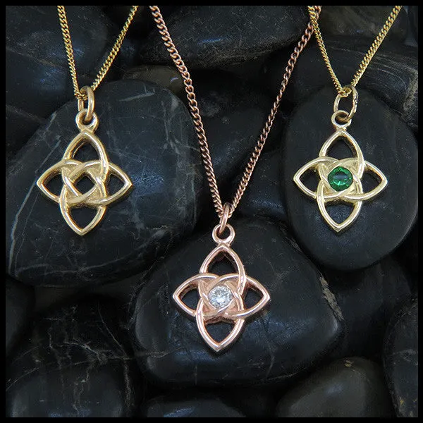 Necklaces Walker Metalsmiths Starlight Knot Pendant in Gold