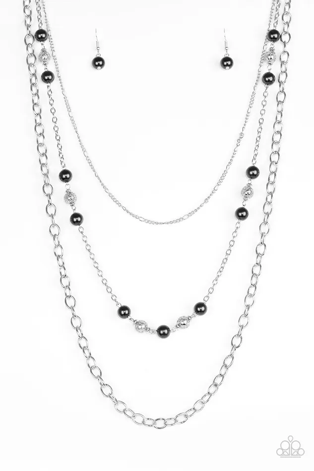 Paparazzi Accessories Classical Cadence Paparazzi Black Bead Silver Layered Necklace Necklaces Paparazzi Accessories Classical Cadence Paparazzi Black Bead Silver Layered Necklace Necklaces