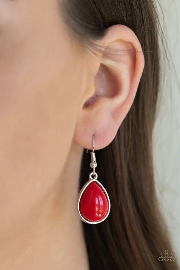 Paparazzi Accessories Necklaces Drop Zone Paparazzi Red Teardrop Bead Silver Necklace Paparazzi Accessories Necklaces Drop Zone Paparazzi Red Teardrop Bead Silver Necklace