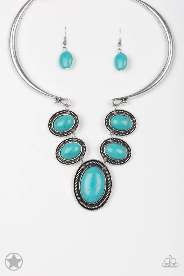 Paparazzi Accessories Necklaces River Ride Blue Turquoise Stone Silver Bar Necklace Blockbuster Paparazzi Paparazzi Accessories Necklaces River Ride Blue Turquoise Stone Silver Bar Necklace Blockbuster Paparazzi