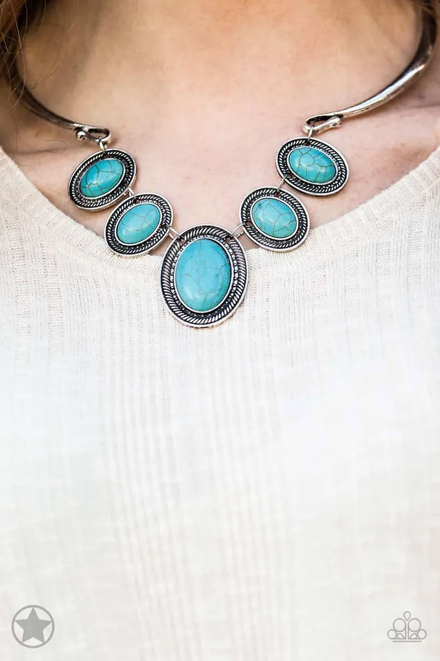 Paparazzi Accessories Necklaces River Ride Blue Turquoise Stone Silver Bar Necklace Blockbuster Paparazzi Paparazzi Accessories Necklaces River Ride Blue Turquoise Stone Silver Bar Necklace Blockbuster Paparazzi