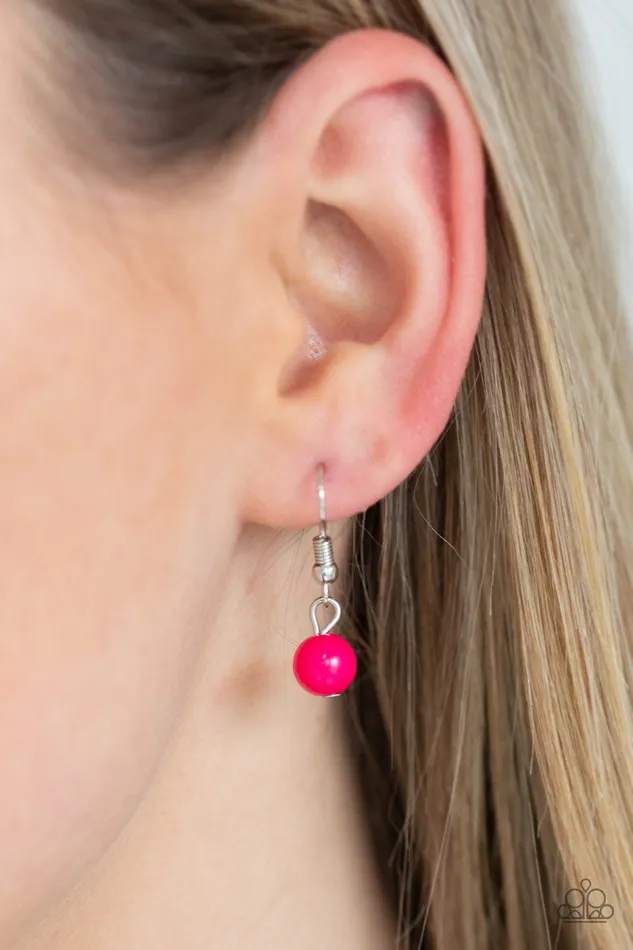 Paparazzi Accessories Necklaces The Bride To BEAD Pink Bead Silver Necklace Paparazzi